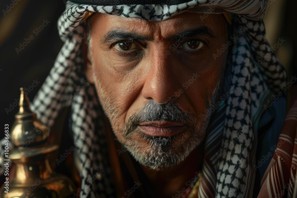Arabic Man in Kandora Studio Portrait Arabic Man in Kandora Studio Portrait