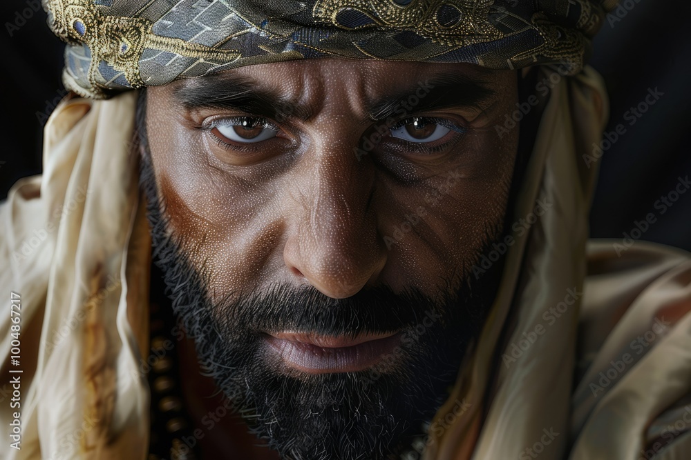 Arabic Man in Kandora Studio Portrait