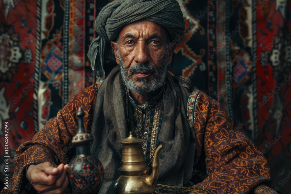Arabic Man in Kandora Studio Portrait Arabic Man in Kandora Studio Portrait