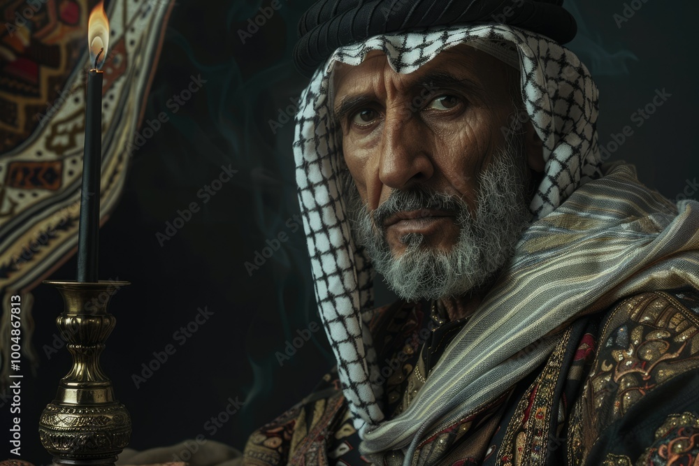 Arabic Man in Kandora Studio Portrait Arabic Man in Kandora Studio Portrait
