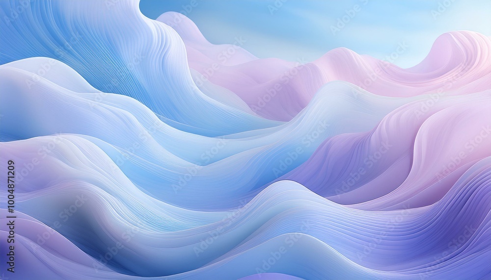 Fototapeta premium Abstract waves in blue & purple