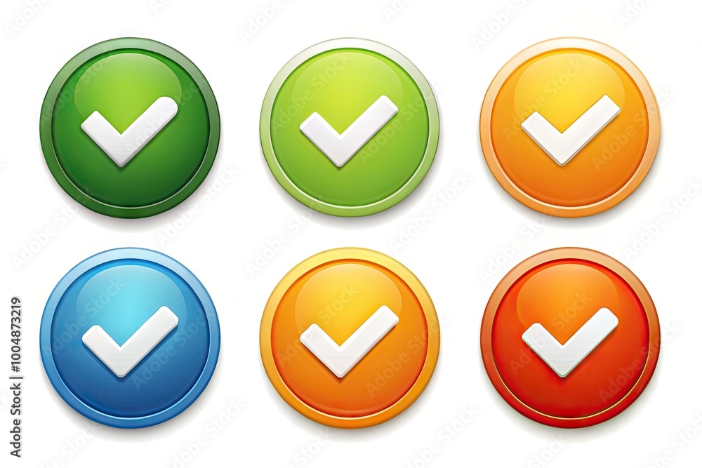Modern Checkmark Icons Set for Success, Approval, Confirmation, and Completion Concepts in Design Modern Checkmark Icons Set for Success, Approval, Confirmation, and Completion Concepts in Design