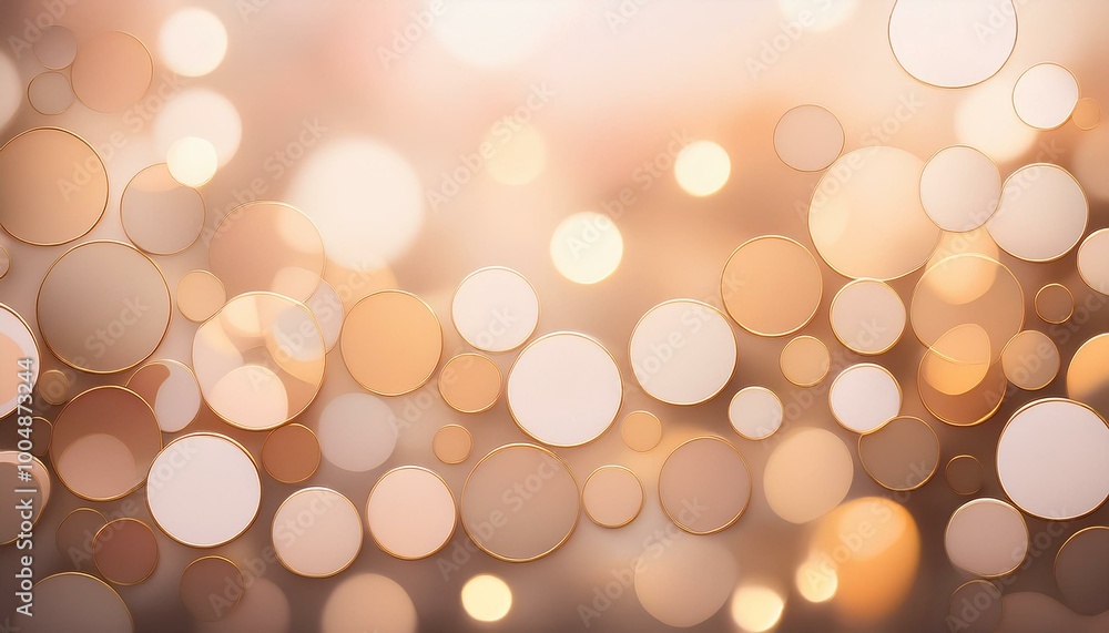 Abstract gold and white circles Abstract gold and white circles
