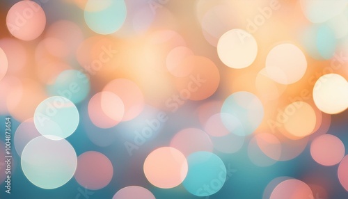 Soft, pastel bokeh lights