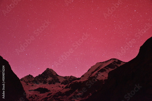 Nordlicht, Polarlicht, Großglockner, Aurora Borealis, Österreich, Himmel, Nacht, Leuchterscheinung, Stickstoff, Sauerstoff, Atome, Erde, Nordhalbkugel, Atmosphäre, Hochatmosphäre, leuchten, selten, ra photo