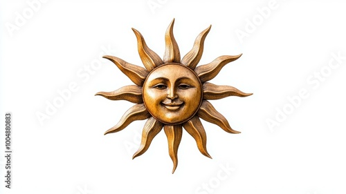 A sun with a smiling face on it photo