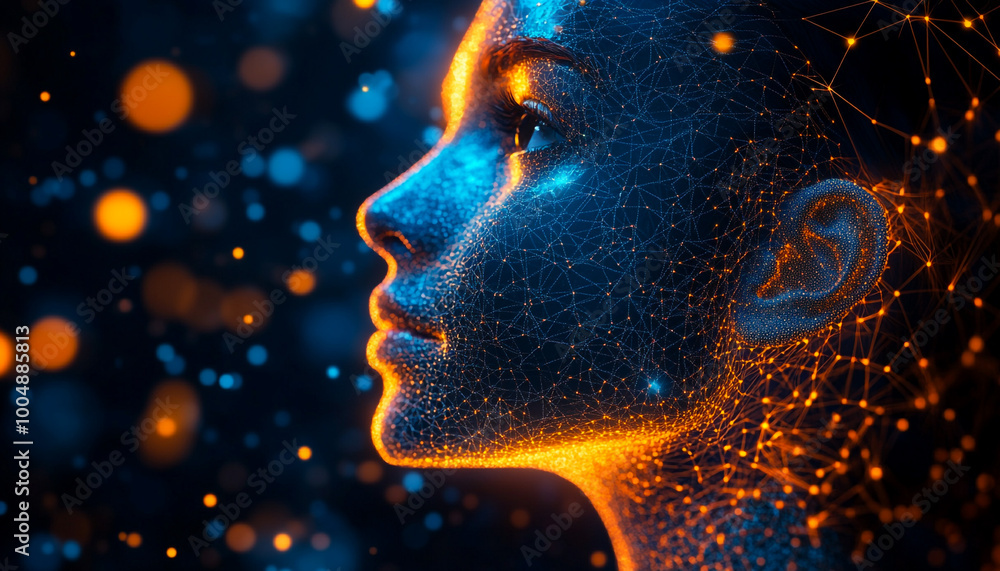 quantum-computing-ai-simulation-quantum-an-ai-driven-technology, Digital Human Profile in Futuristic Light quantum-computing-ai-simulation-quantum-an-ai-driven-technology, Digital Human Profile in Futuristic Light
