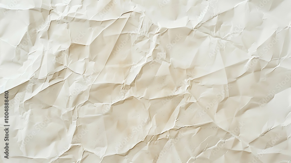 Obraz premium Produce an organic light beige background featuring a slightly crumpled texture that adds depth and character making it ideal for various design and creative projects requiring a unique touch