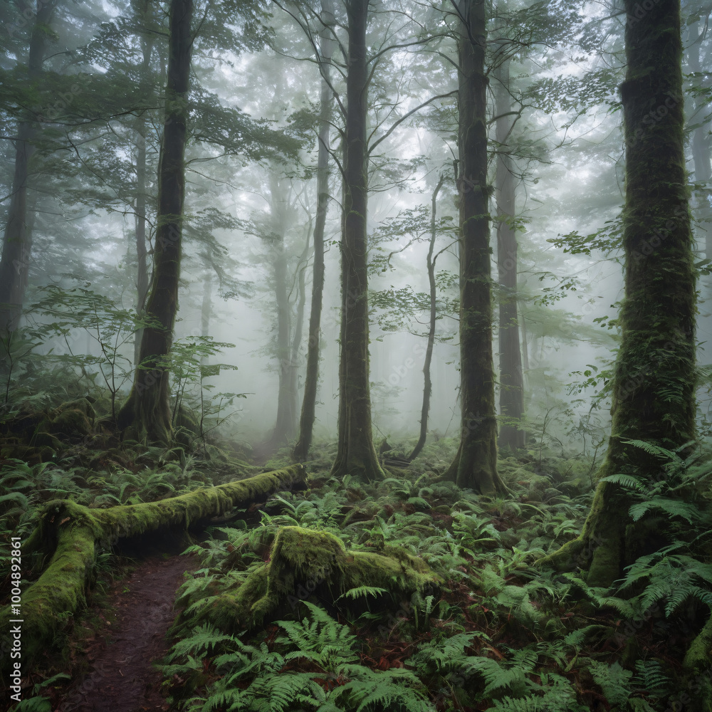 Obraz premium Foggy Forest