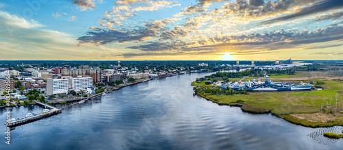 Wilmington North Carolina riverwalk sunset