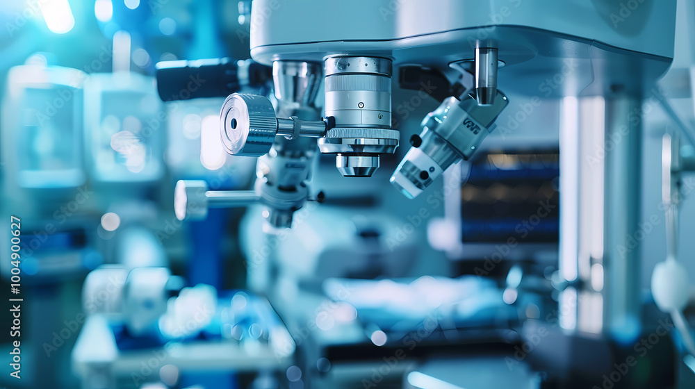there is a room with a desk and a monitor in it, wires cybernetic implants, digital medical equipment, operating room, medical equipment, 4k ai. there is a room with a desk and a monitor in it, wires cybernetic implants, digital medical equipment, operating room, medical equipment, 4k ai.