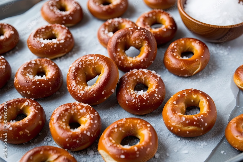 Delicious Mini Pretzel Bites with Coarse Salt Perfect Snack for Parties and Gatherings Delicious Mini Pretzel Bites with Coarse Salt Perfect Snack for Parties and Gatherings