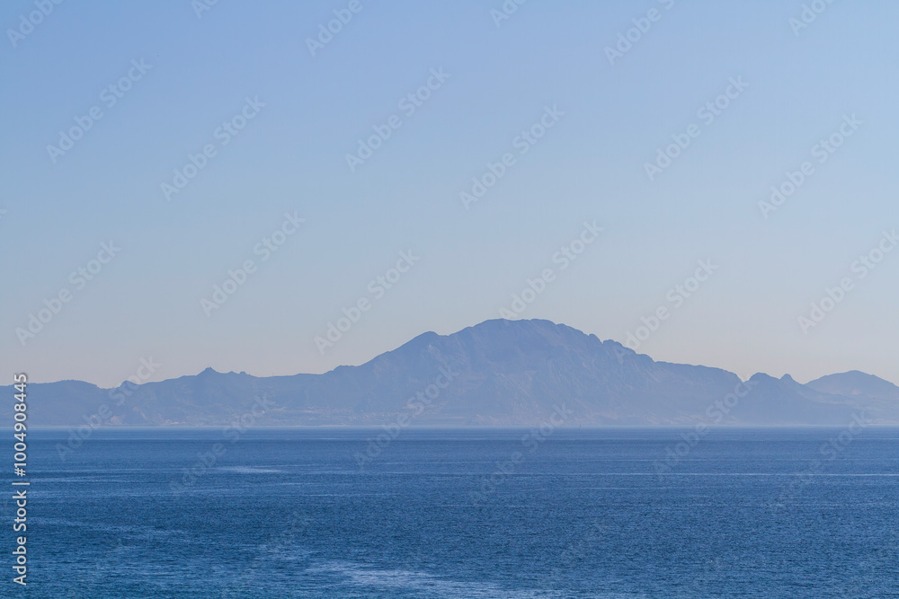 Gibraltar-Blick auf die Küste von Marokko, Afrika Gibraltar-Blick auf die Küste von Marokko, Afrika