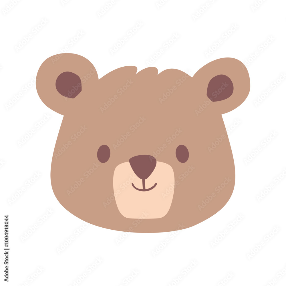 Charming illustration featuring a cute bear cub on a white background. This design is perfect for adding a playful and element to children's books Charming illustration featuring a cute bear cub on a white background. This design is perfect for adding a playful and element to children's books