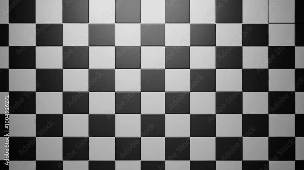 Fototapeta premium A background with an abstract checkerboard pattern in black and white.