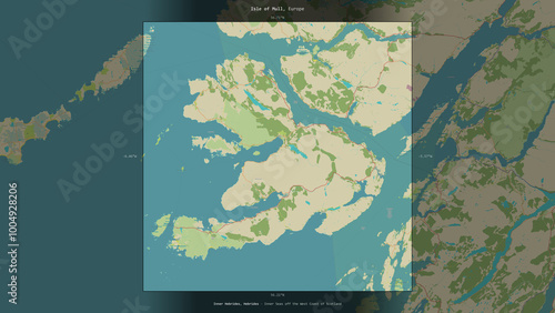 Foto Isle of Mull, United Kingdom, highlighted and labelled
