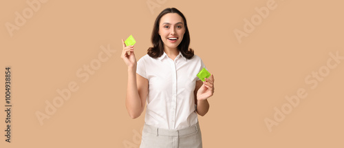 Beautiful young woman with ...