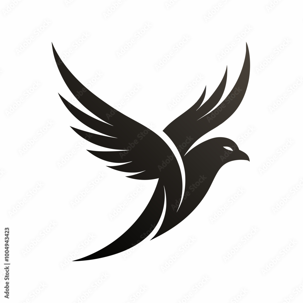 Obraz premium Stunning Minimalist Flying Bird Icon Logos Vector Silhouette Inspiration