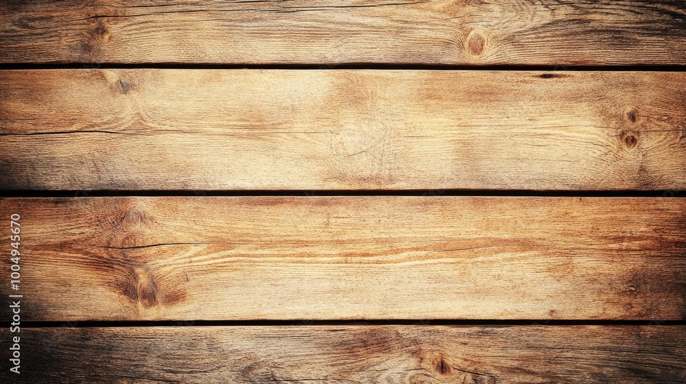 Fototapeta premium Rustic wooden planks background with warm brown tones and natural wood grain.