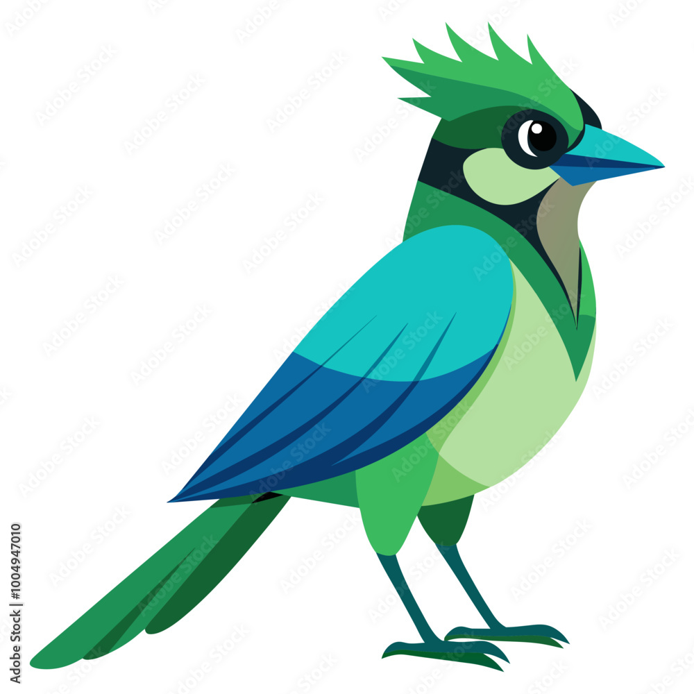 Fototapeta premium Green Jay Vector Illustration Perfect for Creative Use