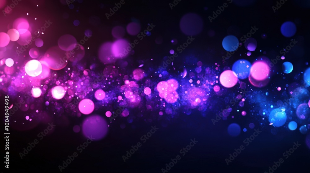 Radiant Neon Sparks - Mesmerizing 3D Vector Illustration in Blue and Violet Against Black Background Radiant Neon Sparks - Mesmerizing 3D Vector Illustration in Blue and Violet Against Black Background