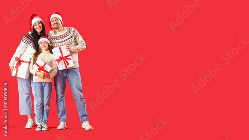 Happy family with Christmas...