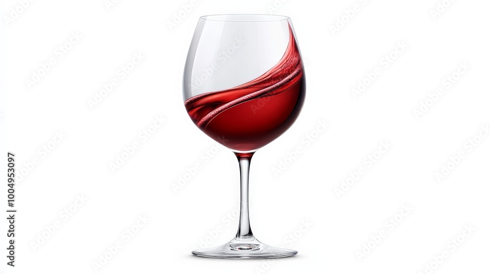 Swirling Red Wine in Crystal Glass Swirling Red Wine in Crystal Glass