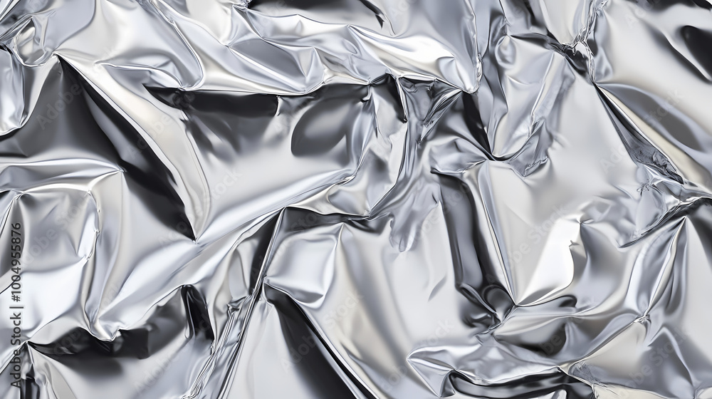 Silver foil texture background depicts a shiny metallic surface with a reflective, textured finish. Metallic Finish. Illustration Silver foil texture background depicts a shiny metallic surface with a reflective, textured finish. Metallic Finish. Illustration