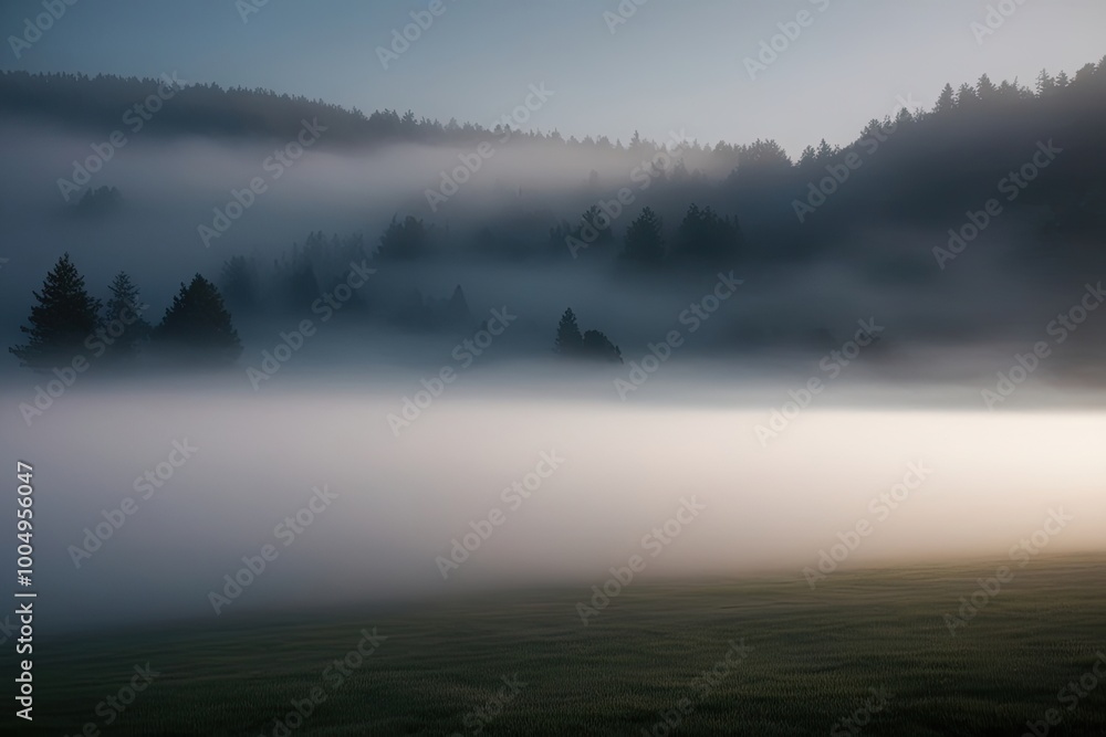 Fototapeta premium Dreamy Atmosphere with Enveloping Ethereal Fog