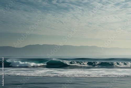 Serene Coastal Waves and Ocean Patterns in Tranquil Settings