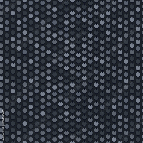 Monochrome sequins seamless pattern. Embroidery imitation fashion print for fabric, wallpaper, gift paper, wrapping. Fabric with sequins texture vector background