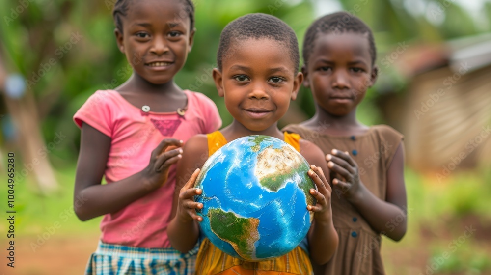 black children from africa holding the planet earth black children from africa holding the planet earth