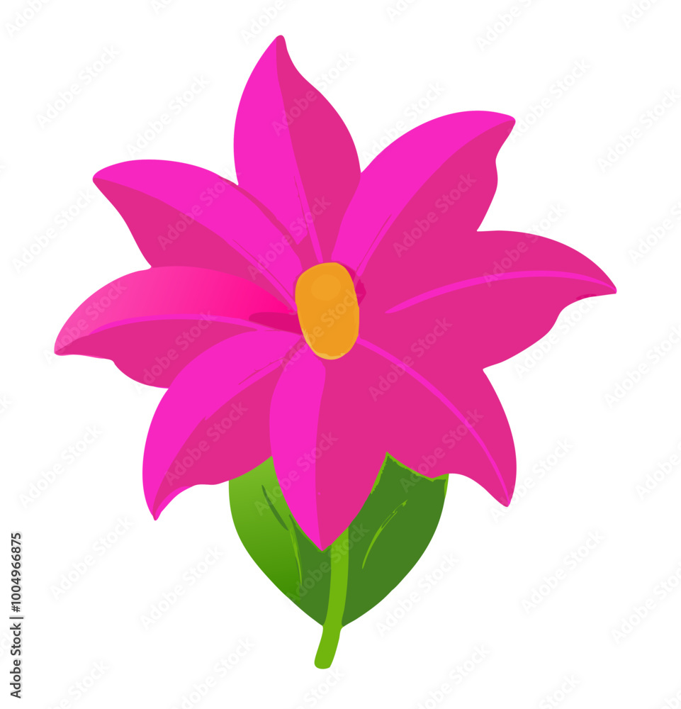 Pink Lilyflower. stock illustration Pink Lilyflower. stock illustration