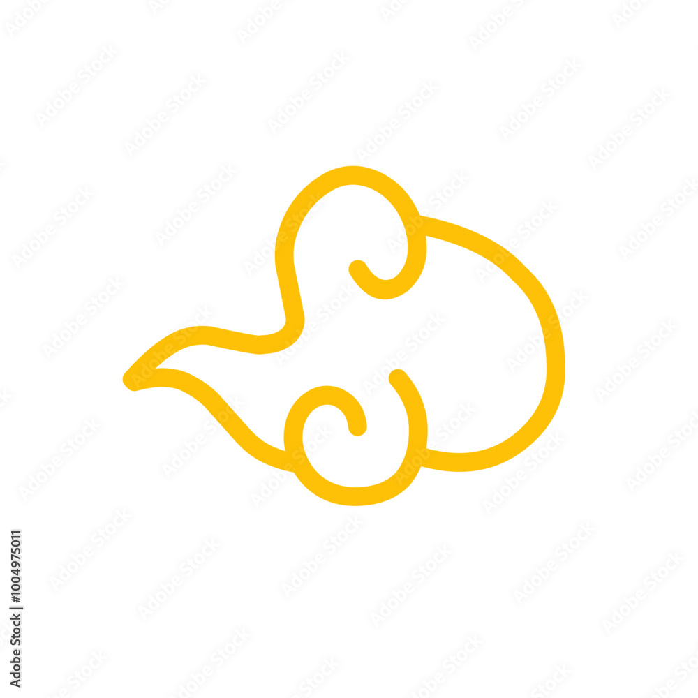 Obraz premium chinese cloud line elements