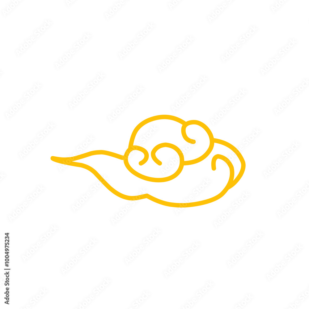Obraz premium chinese cloud line elements