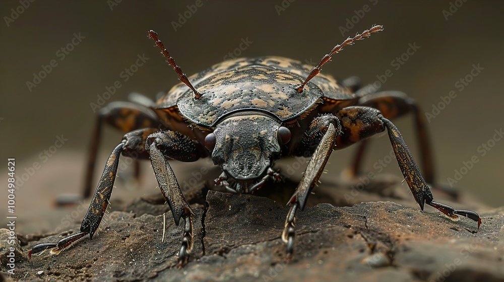 Macro Photography of a Beetle with Detailed Texture Macro Photography of a Beetle with Detailed Texture