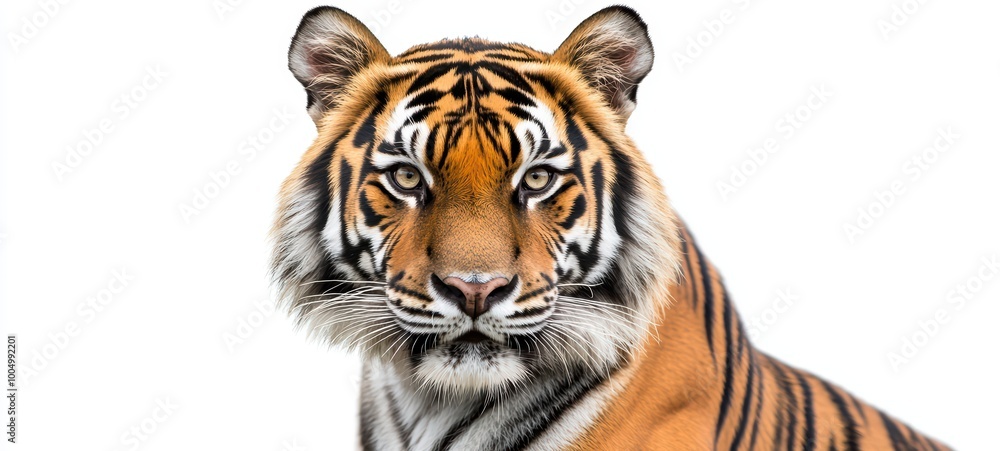 A fierce tiger with bold stripes and an intense gaze A fierce tiger with bold stripes and an intense gaze