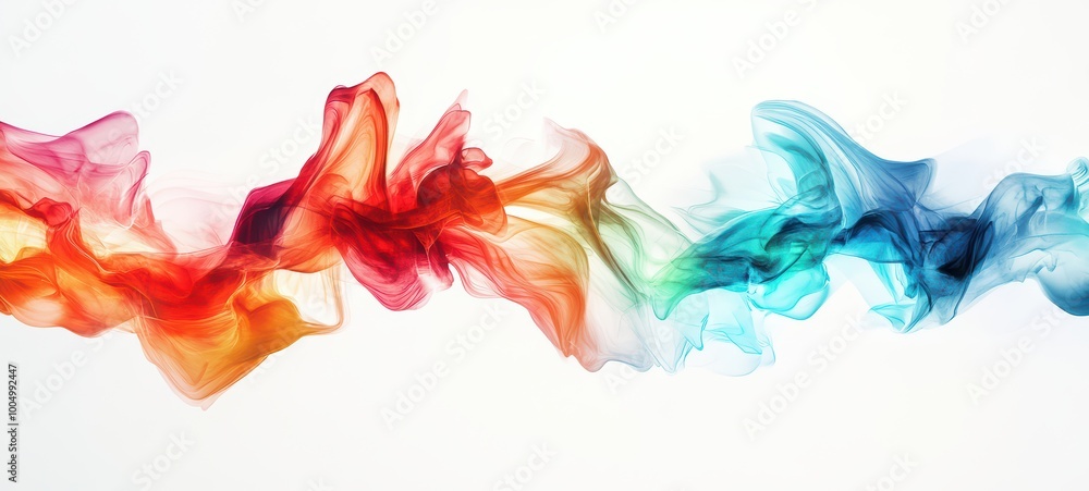 A flowing, abstract explosion of color waves bright reds, blues, and greens A flowing, abstract explosion of color waves bright reds, blues, and greens