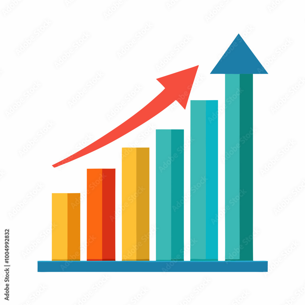 business graph with arrow business graph with arrow