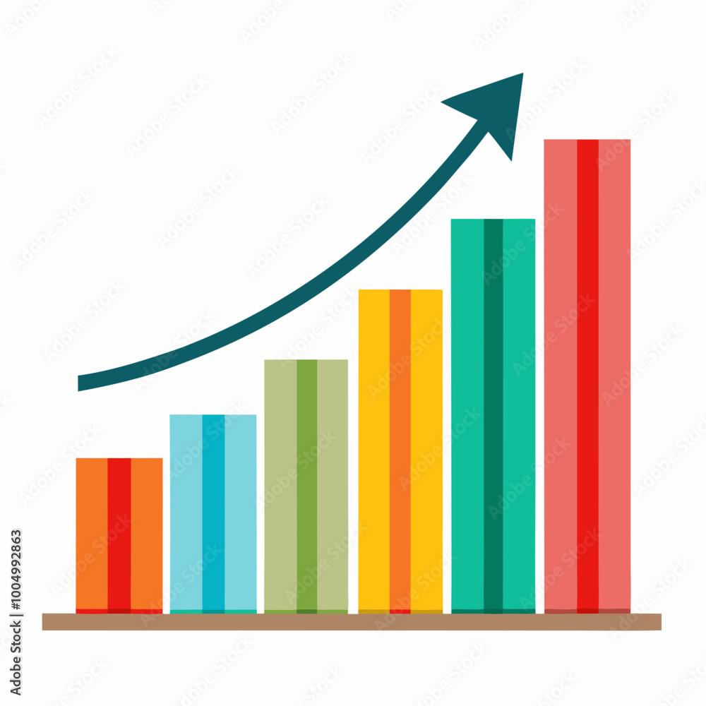 business graph with arrow business graph with arrow