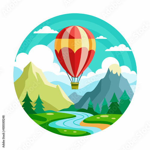 hot air balloon in the sky