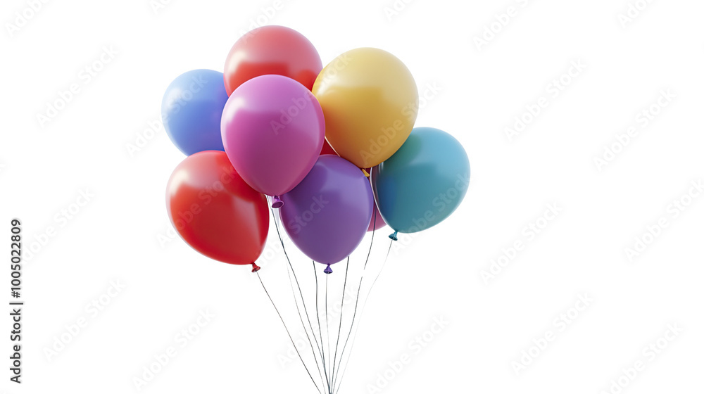 balloons on a transparent background