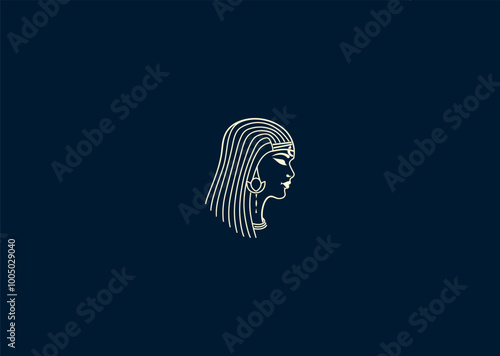 Vector illustration of Cleopatra Logo Design