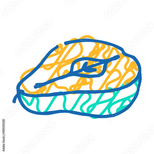 cut pear one doodle icon sketch vector. cut pear one sign. isolated symbol illustration