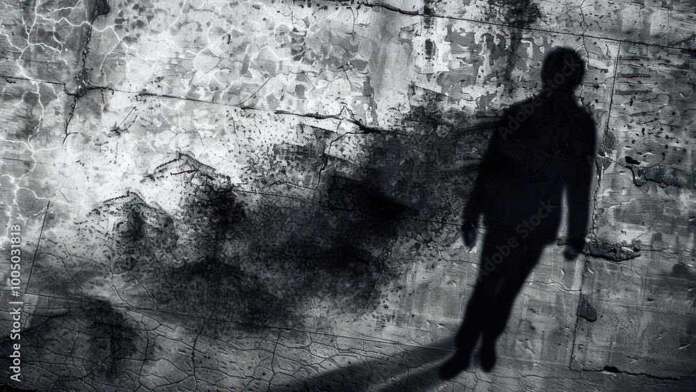 Obraz premium A comparison of shadows as a symbolic representation of hidden fears, showcasing their impact on the mind.