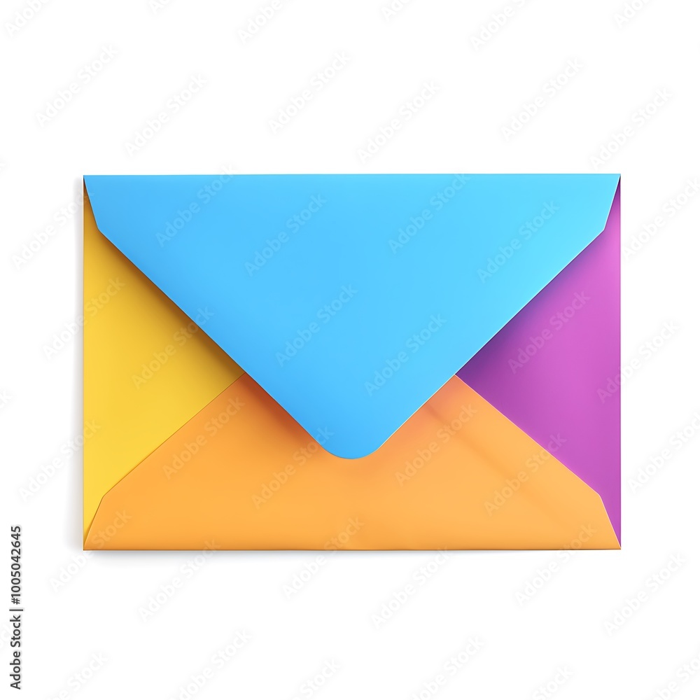 Colorful envelope isolated on white background Colorful envelope isolated on white background