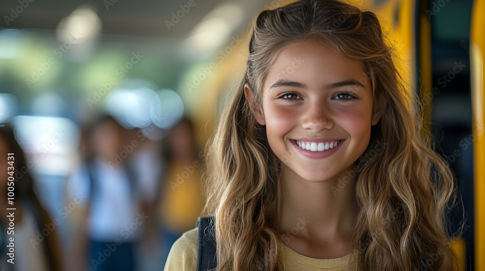 a girl smiling at camera a girl smiling at camera