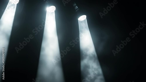Wallpaper Mural Mystical Illumination: Searchlights Cutting Through Smoke Torontodigital.ca