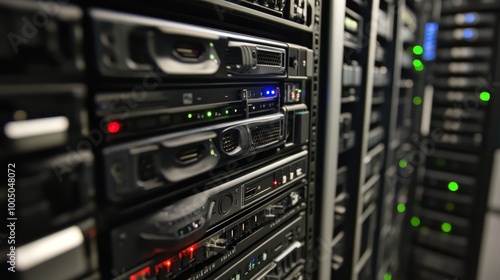 Powering the digital age, a glimpse inside server room with rows of advanced machines