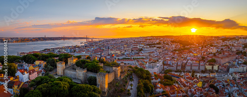 View of Alfama, one of Lisbon’s oldest areas with shops selling traditional crafts and cafes, Portugal
